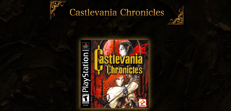 Castlevania Chronicles for PlayStation turns 25, today