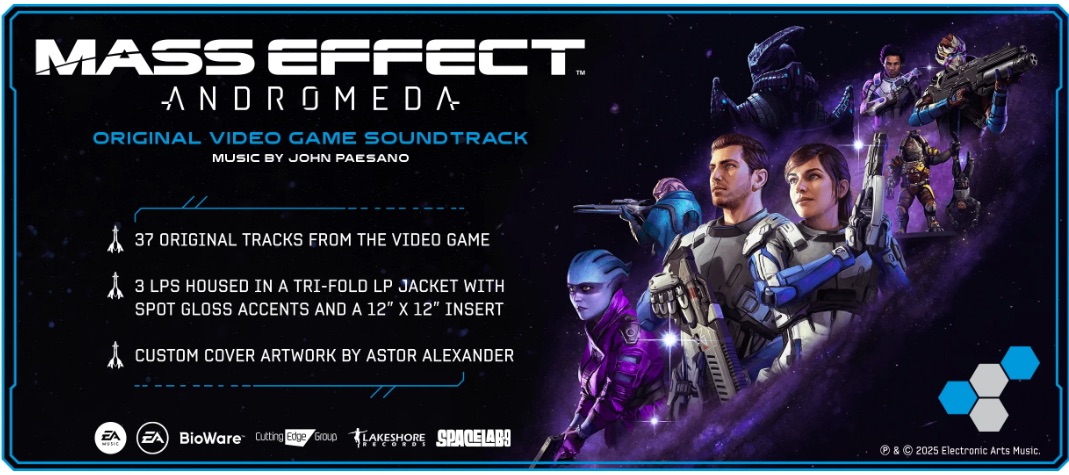 Mass Effect: Andromeda vinyl 3LP pre-sales open at Spacelab9